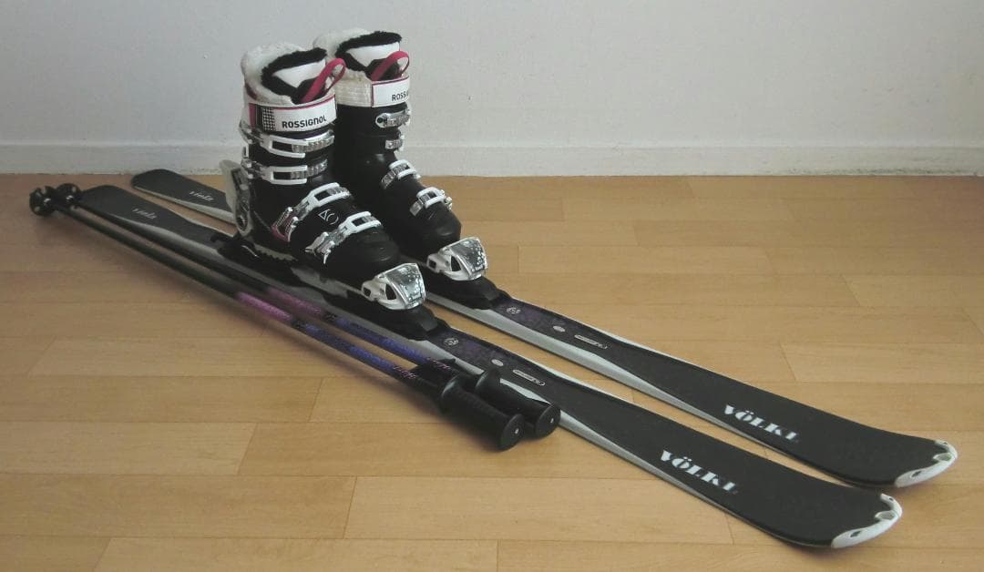 ■■送料無料■VOLKL■女性用スキーセット■板155靴25.5■メンテ付■■