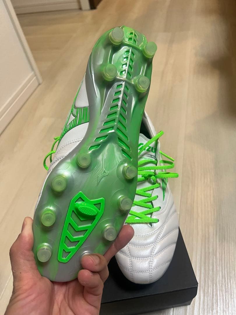 Mizuno サッカーシューズ モレリアネオ 4 JAPANホワイト/グリーン