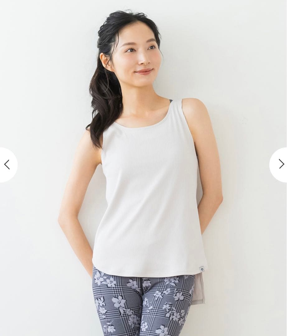 新品　♡ 【SUKALA】チェックセパレートツイストタンクトップ　ブラック　S