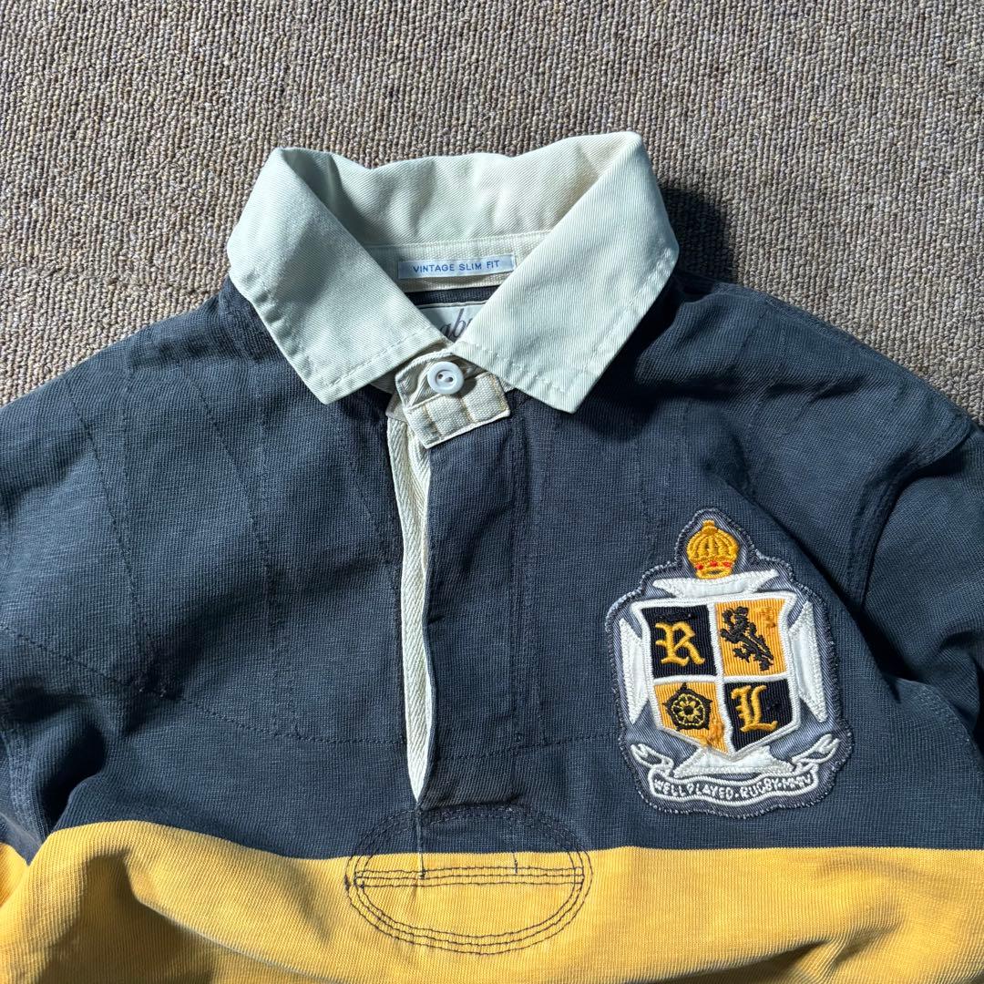 POLO RUGBY RALPH LAUREN XS ボーダー ラガーシャツ