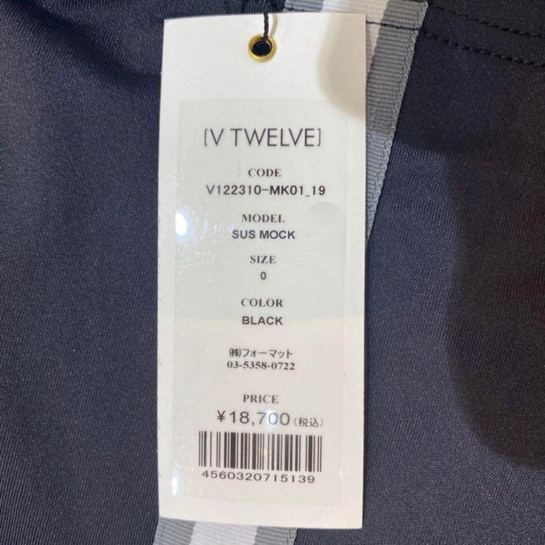 【新品】V12 レディース ゴルフウェア 半袖 モックネック 黒 S