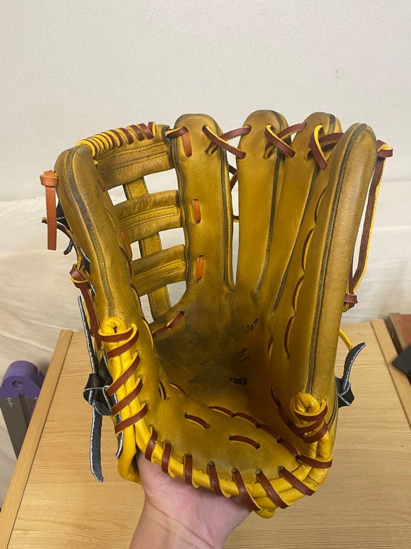 toshi　ミズノプロ軟式外野手用グローブ　リペア品
