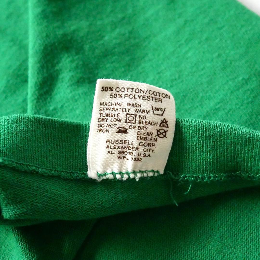 70s vintage USA製　RUSSELL 金タグ　フットボールTシャツ