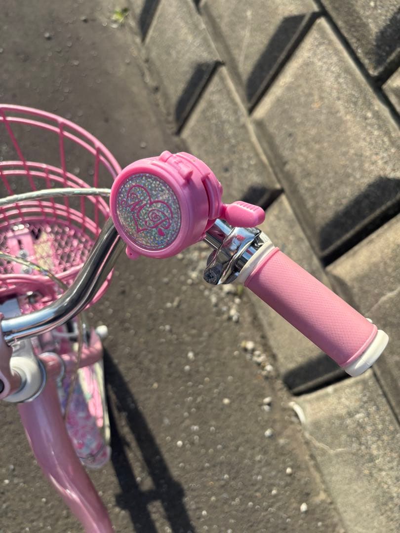 メゾピアノ　幼児用自転車 前部バスケット付き　18インチ　札幌市内引き取り希望