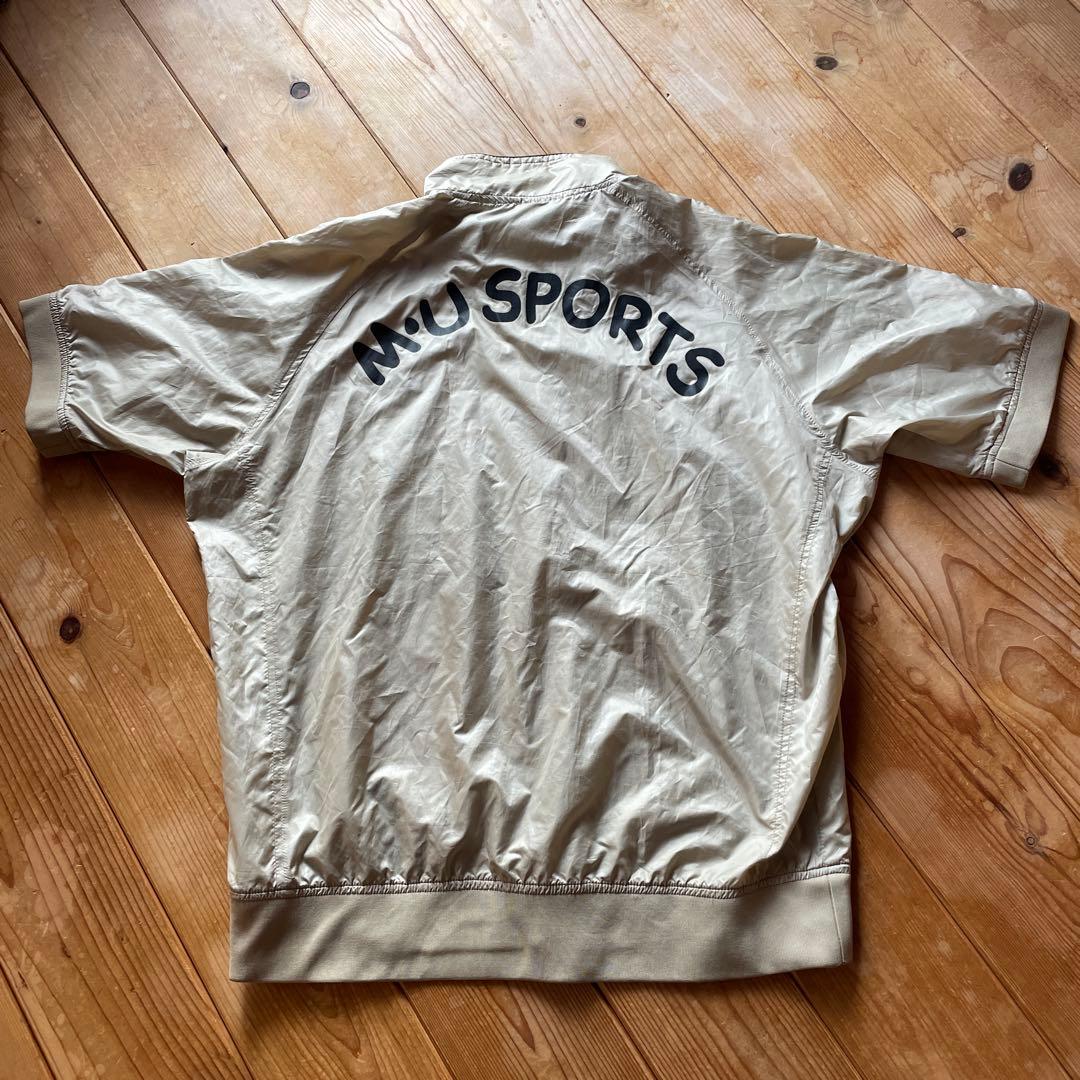 MU SPORTS ベージュ ナイロンゴルフジャケット