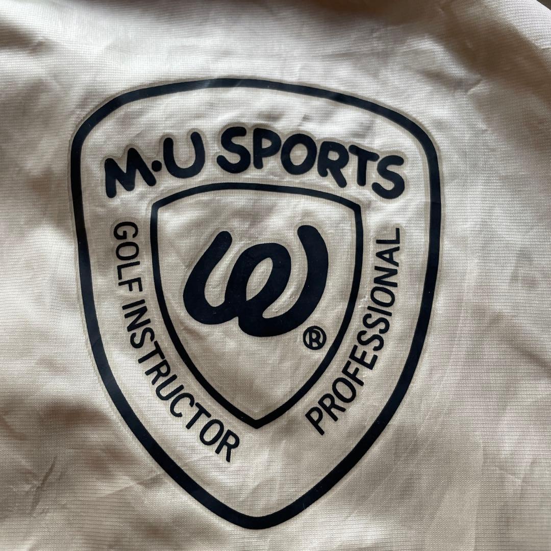 MU SPORTS ベージュ ナイロンゴルフジャケット