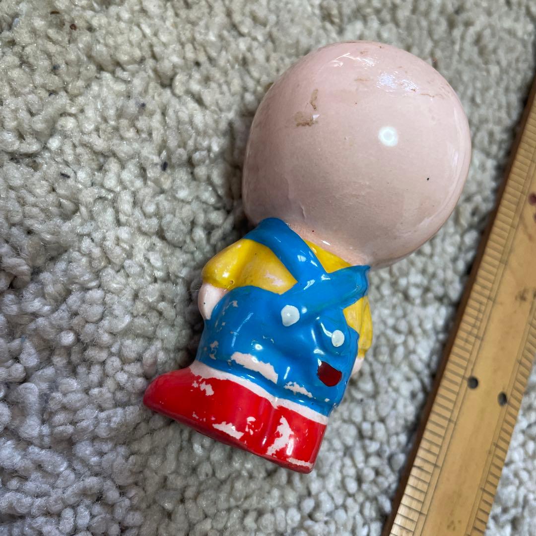 昭和レトルト　陶器　置物　少年