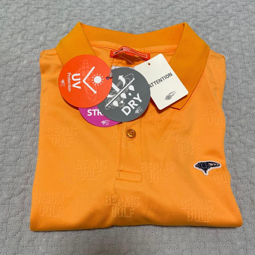 新品未使用 BEAMS GOLF ビームスゴルフ 半袖ポロシャツ M 総ロゴ