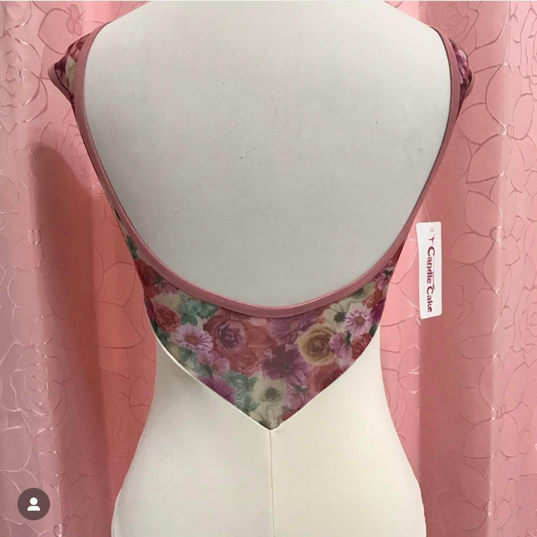 花柄レオタード S キャンドルケーキ