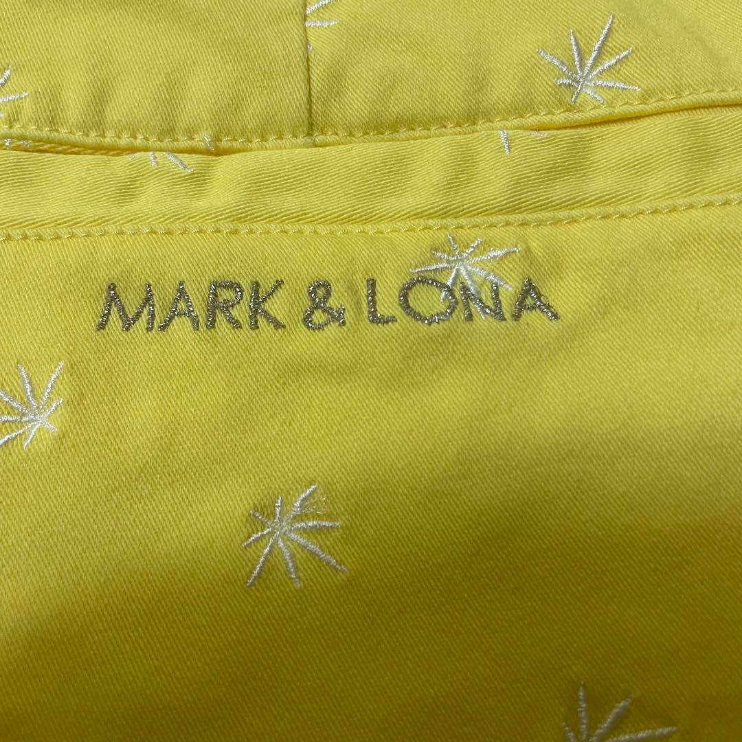 美品　MARK&LONA 刺繍 ストレッチ コットン ハーフパンツ　M