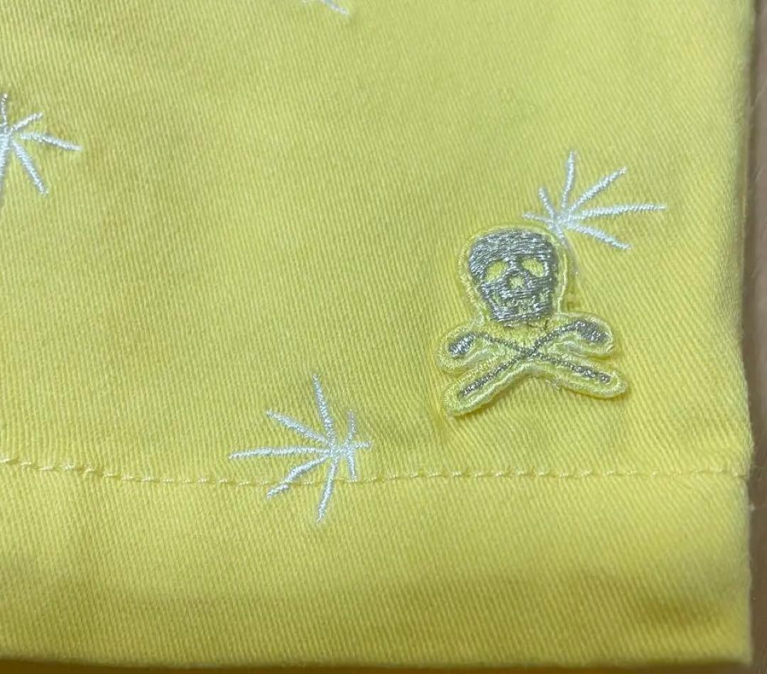 美品　MARK&LONA 刺繍 ストレッチ コットン ハーフパンツ　M