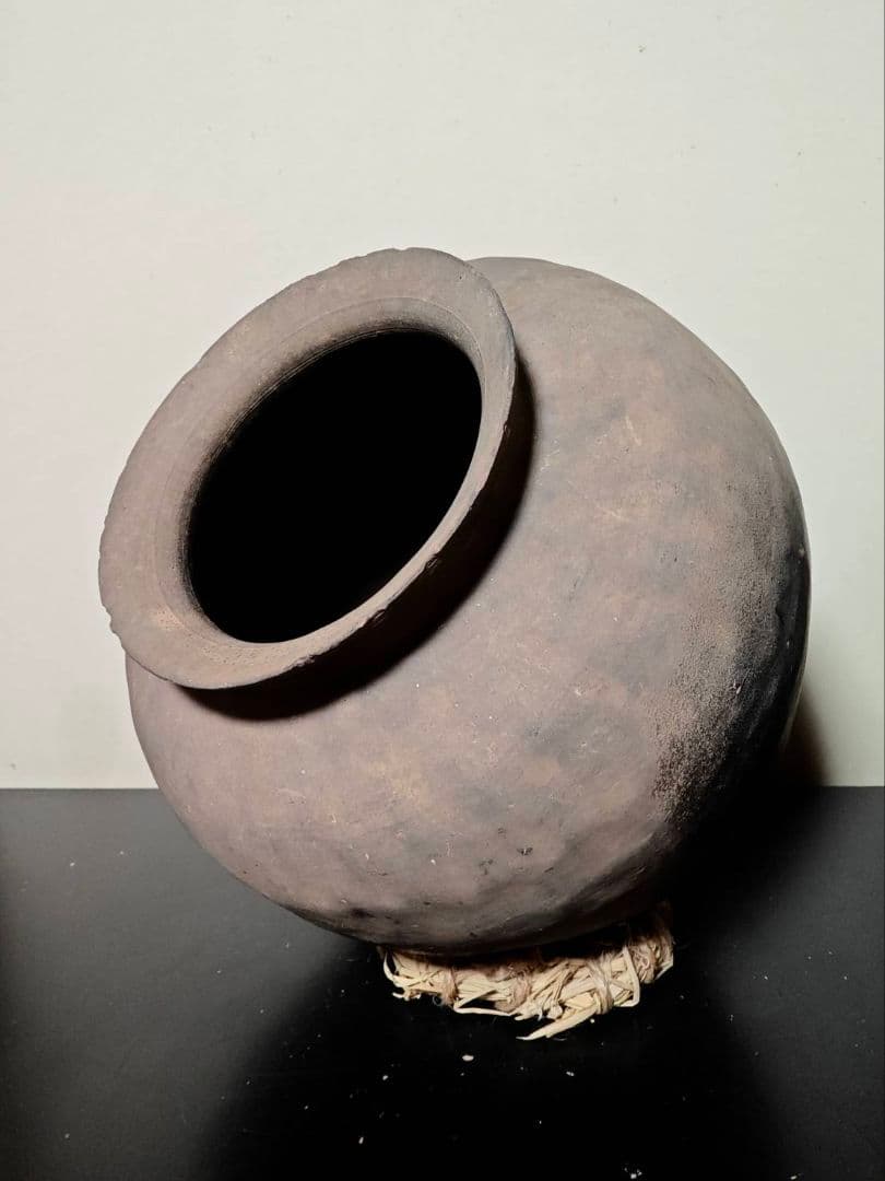 須恵器大壺　奈良〜平安時代　考古発掘品　古美術　花呼ぶ器　資料館級