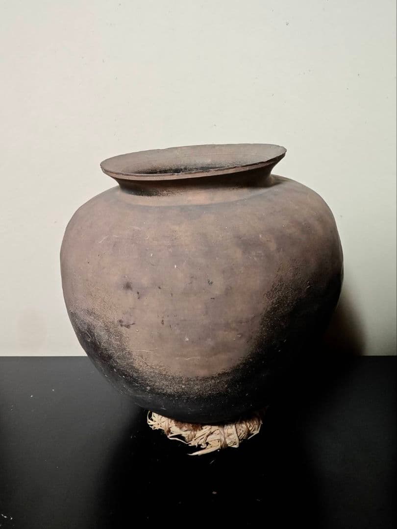須恵器大壺　奈良〜平安時代　考古発掘品　古美術　花呼ぶ器　資料館級