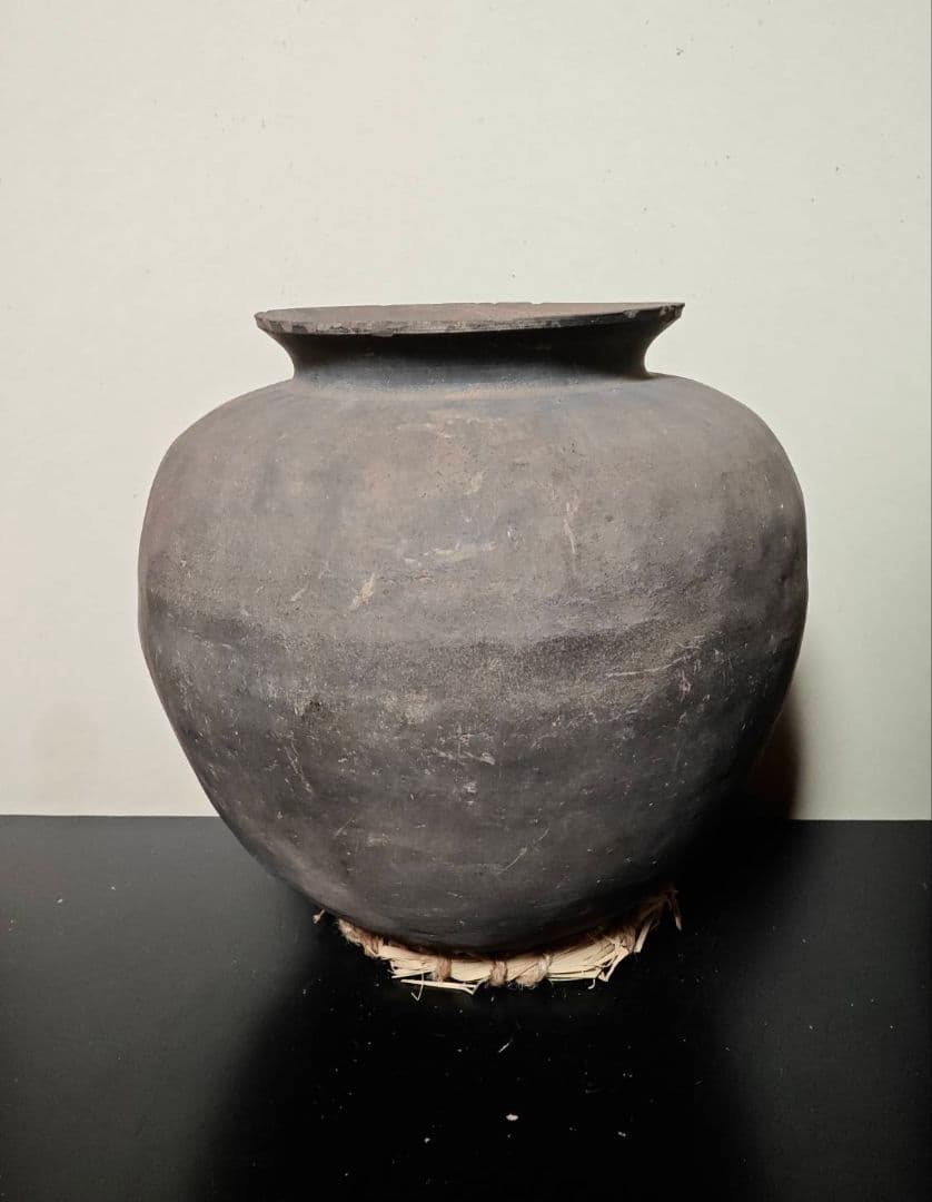 須恵器大壺　奈良〜平安時代　考古発掘品　古美術　花呼ぶ器　資料館級
