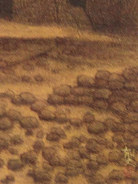 平山郁夫、トルファンの遺跡、希少画集画、新品高級額、額装付、状態良好、油彩 風景