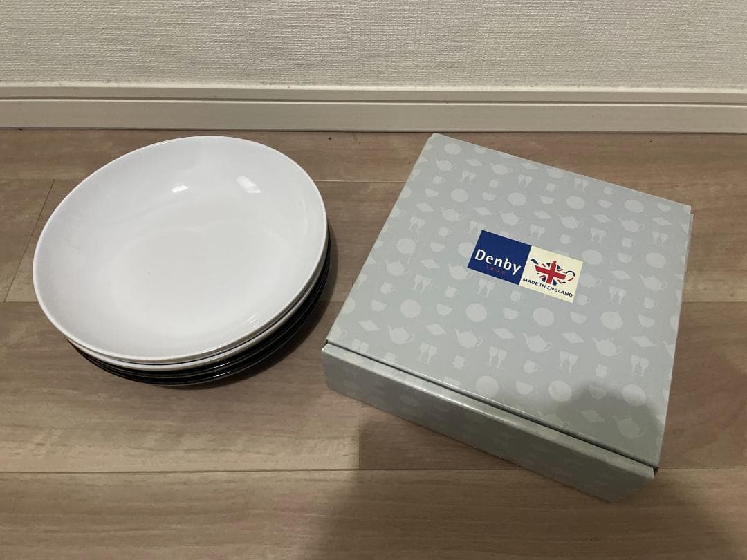 送料込 美品 DENBY デンビー ヘイロー パスタボウル 22cm 4個