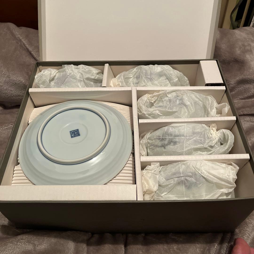 古伊万里　唐草　龍峰窯　スープ皿　スープセット
