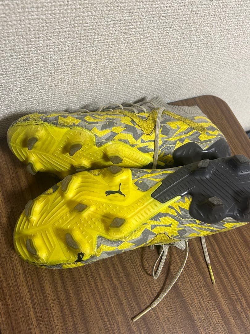 Puma サッカーシューズ イエロー/グレー25.5