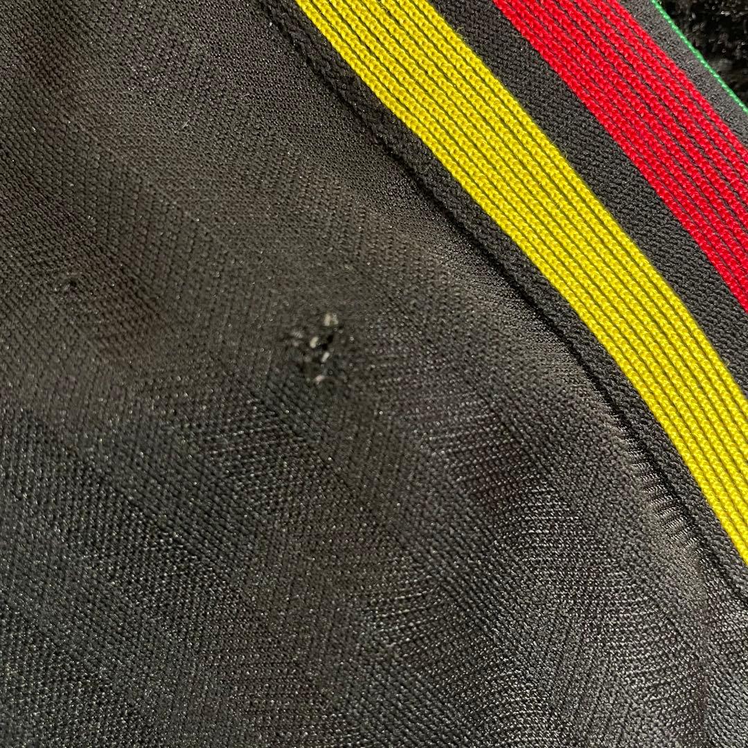 adidas ラスタカラージャージ上下セット ブラック　レゲエ