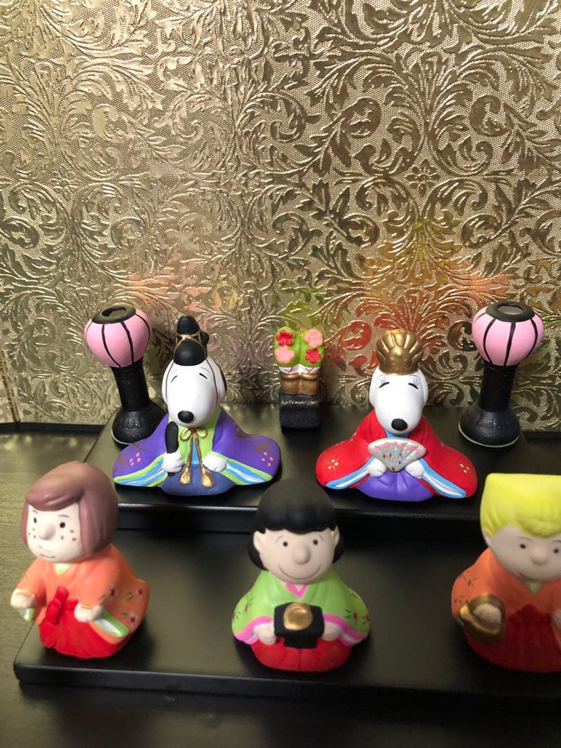 SNOOPY ひな祭り 陶器製　雛人形セット　吉徳大光　ひな人形　スヌーピー