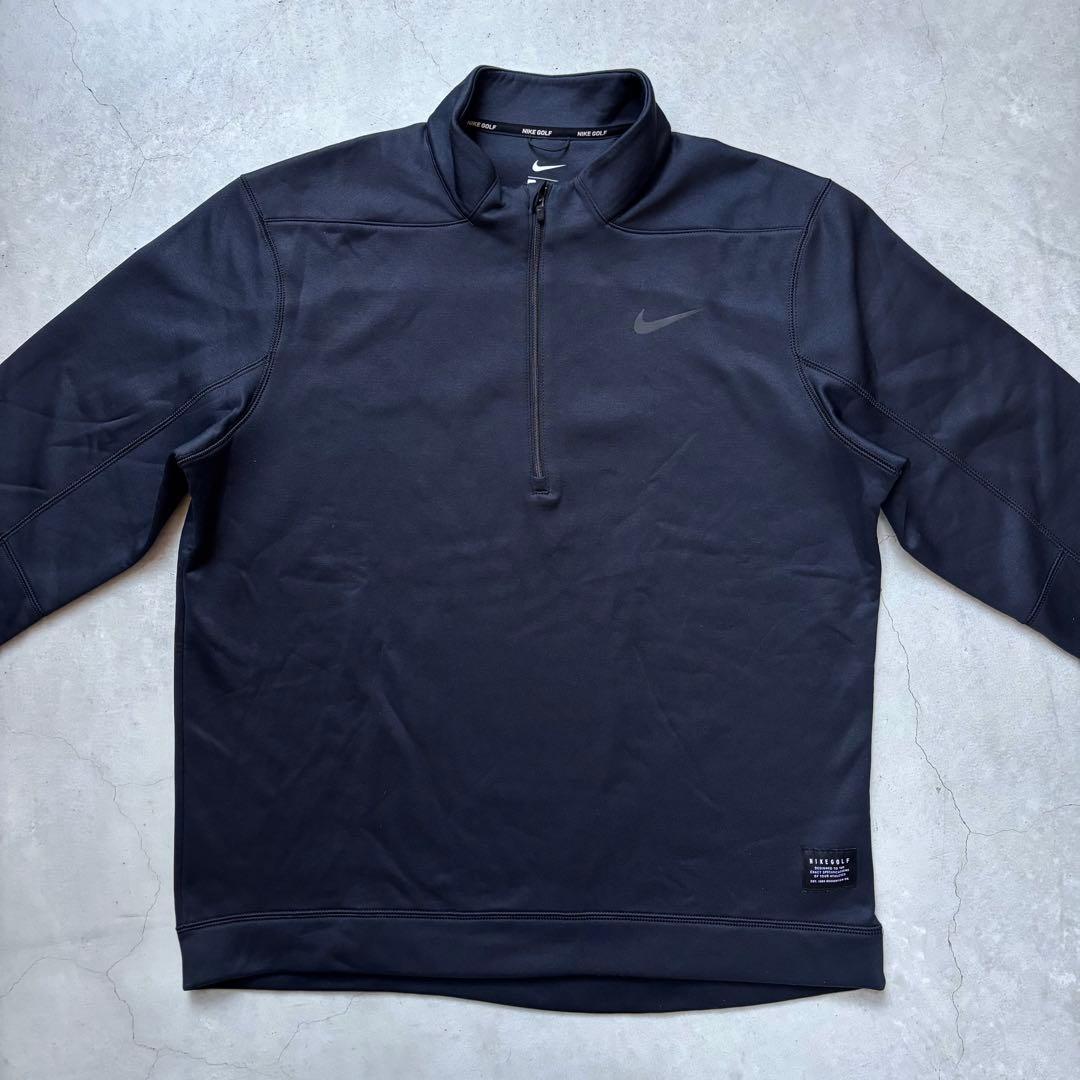 NIKE GOLF ナイキゴルフ ダンボールニット 裏地フリース ハーフジップ