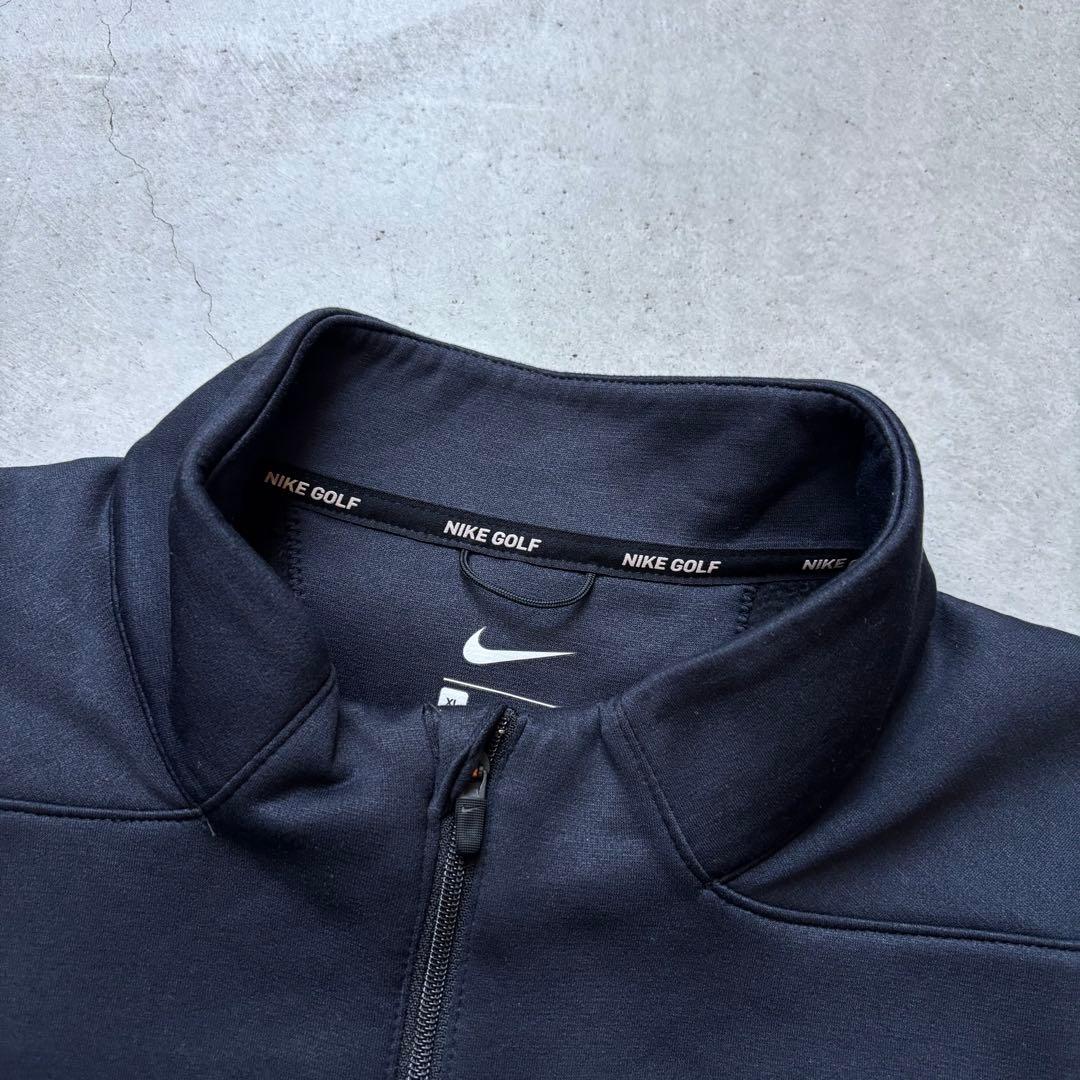 NIKE GOLF ナイキゴルフ ダンボールニット 裏地フリース ハーフジップ