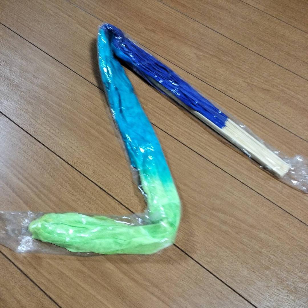 【新品】ビッグフラッターファンベール★右手のみ★青ターコイズライム