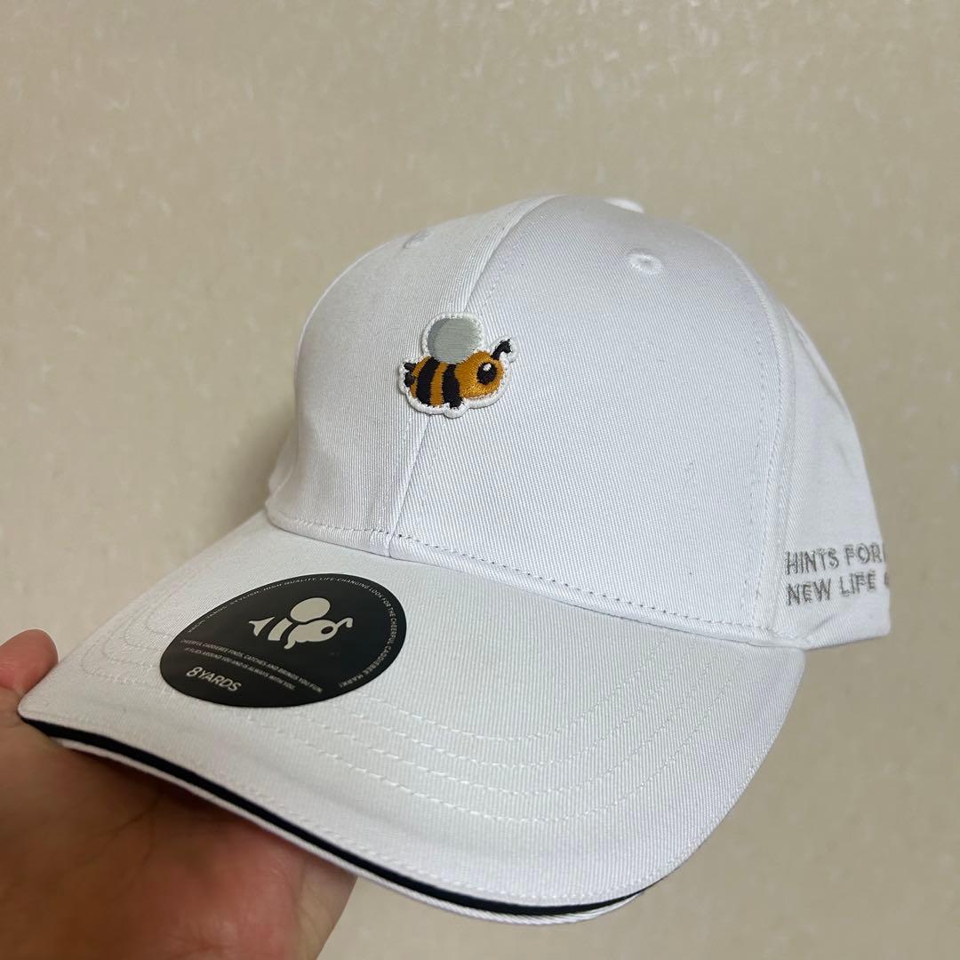 8YARDS MT3G CaddieBee キャップ ホワイト ゴルフウェア