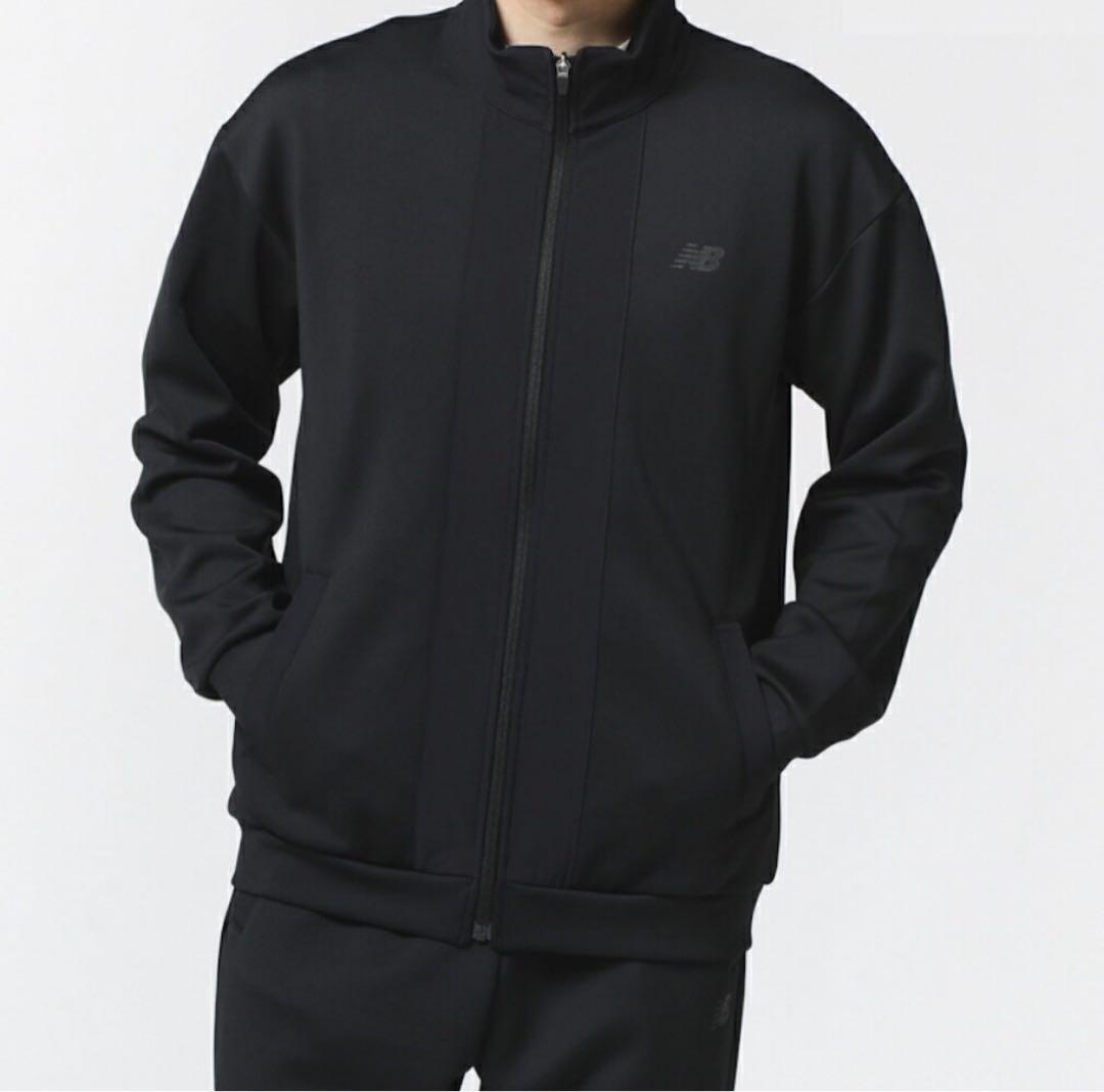 新品　ニューバランス　ウーブンコンビ　ニットジャケット　黒　XL