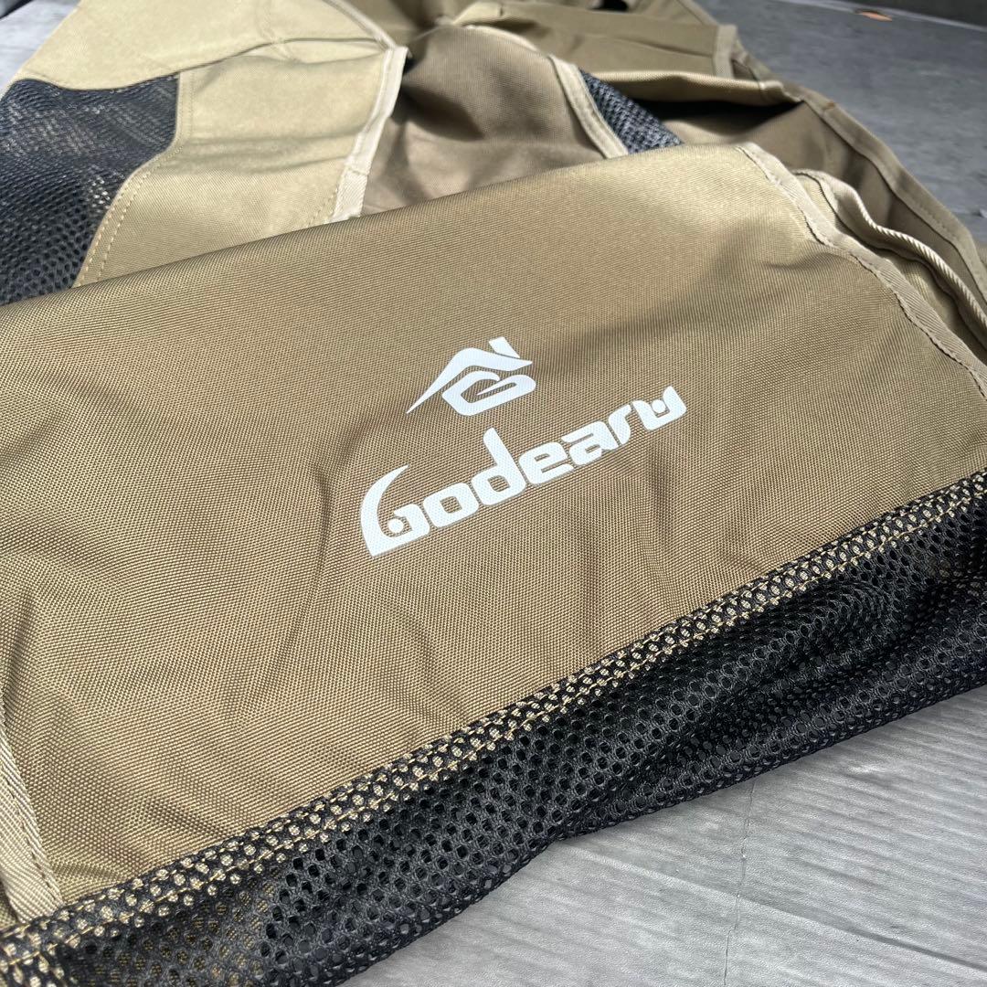 Godearu ハイバックチェア　コンパクト　アウトドア　キャンプ　椅子　カーキ