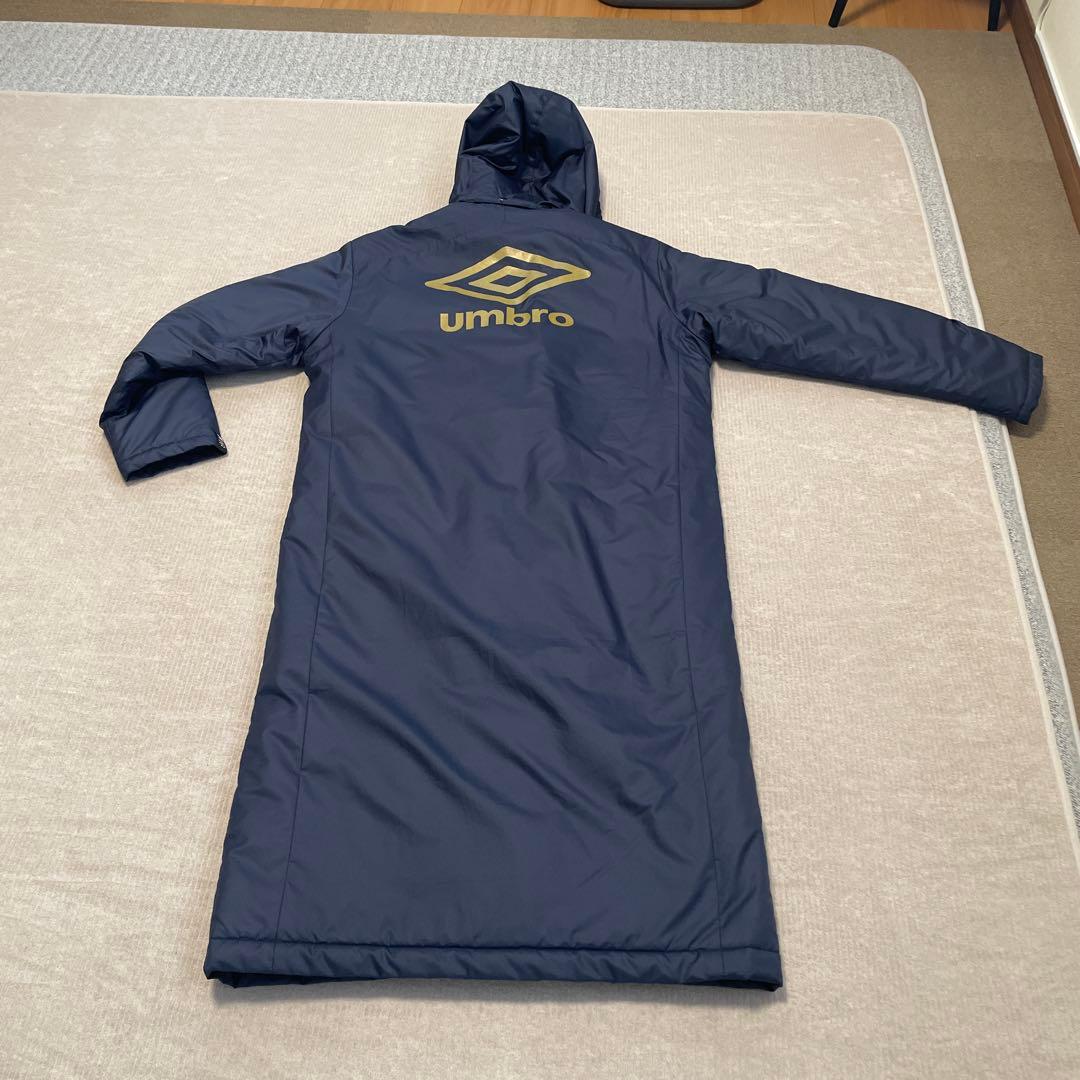 umbro フード付きベンチコート ネイビー