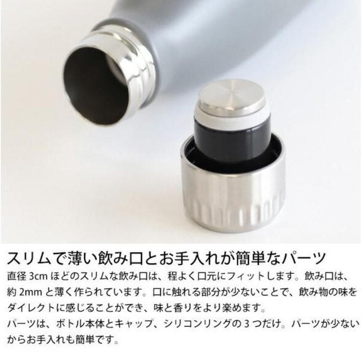 FLSK フラスク ステンレスボトル ホワイト 1L 保温冷 炭酸可