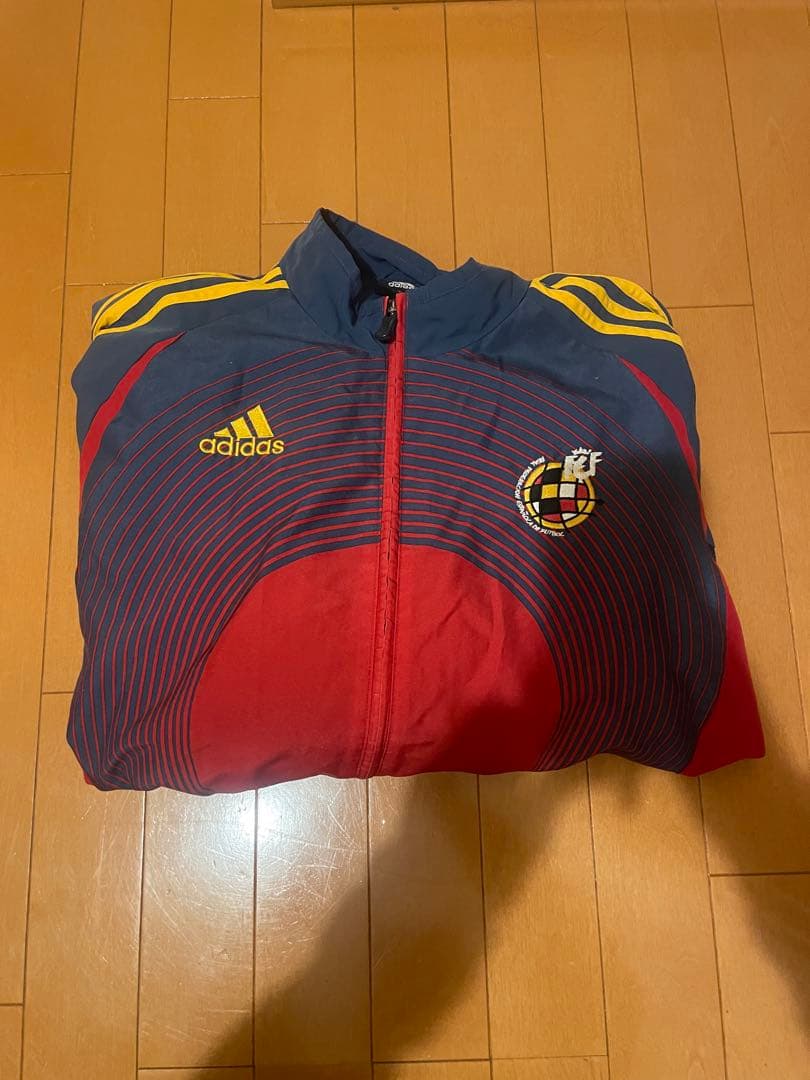 adidas サッカー ジャケット 赤/青