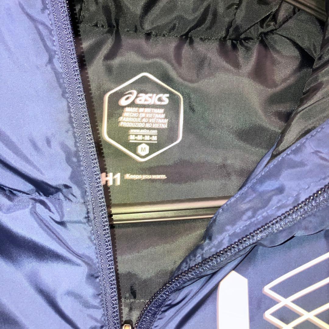asics フード付きネイビーアウター M