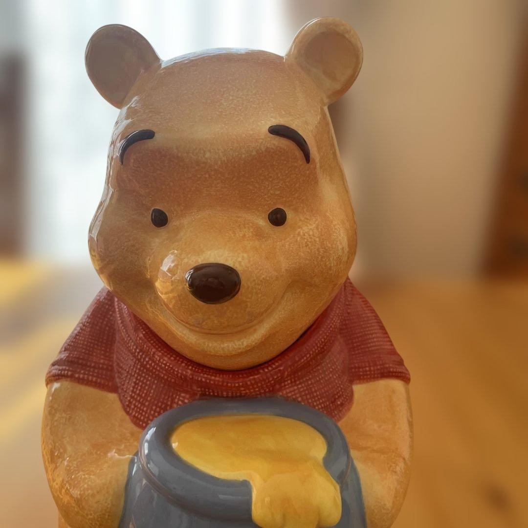 ディズニーSimply Pooh プーさん　クッキージャー　陶器　キャニスター