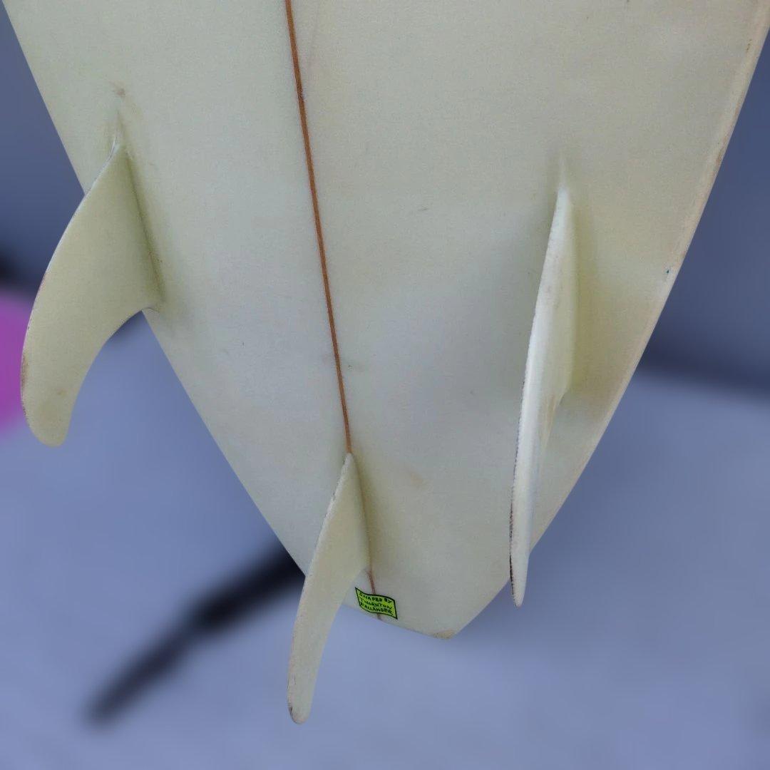 ショートボード クリーム色 紫デッキパッド190cm