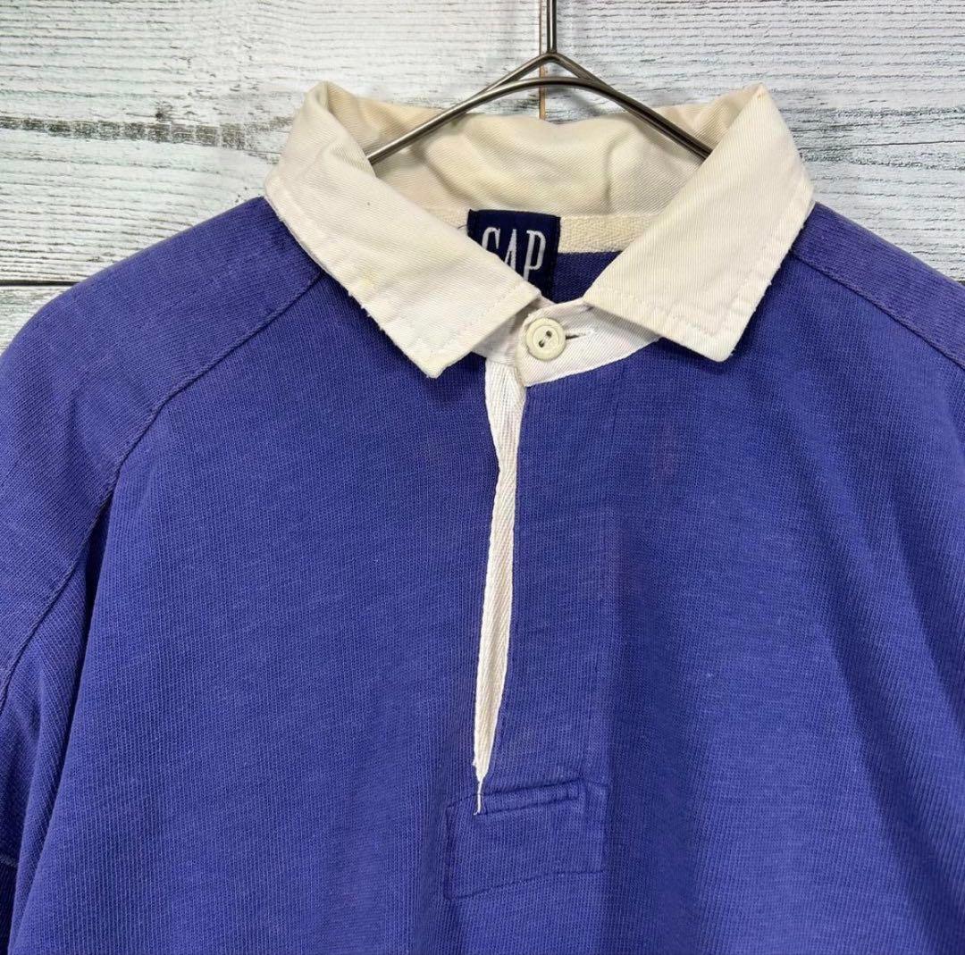 90s OLD GAP オールドギャップ ラガーシャツ M 肘パッド