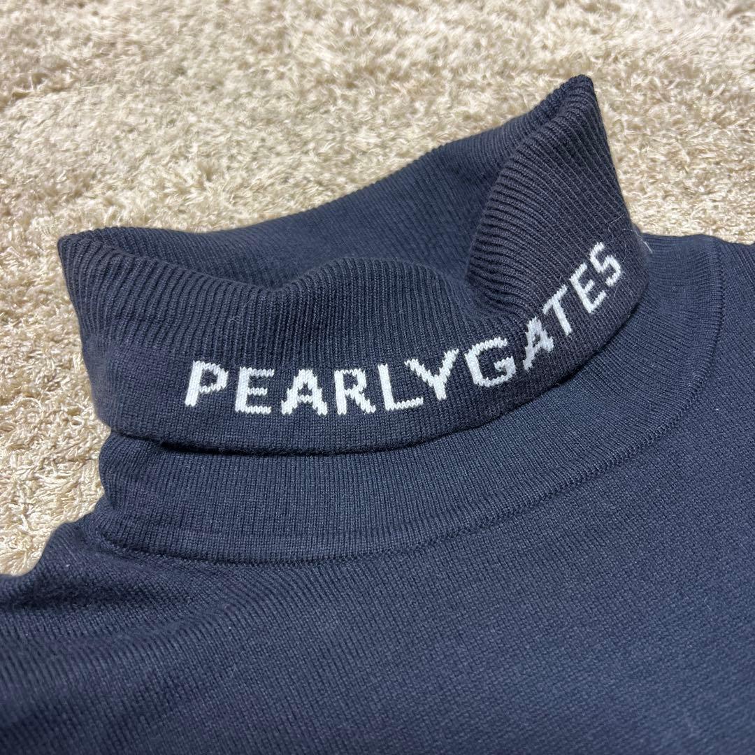 PEARLY GATES ネイビー ハイネックセーター