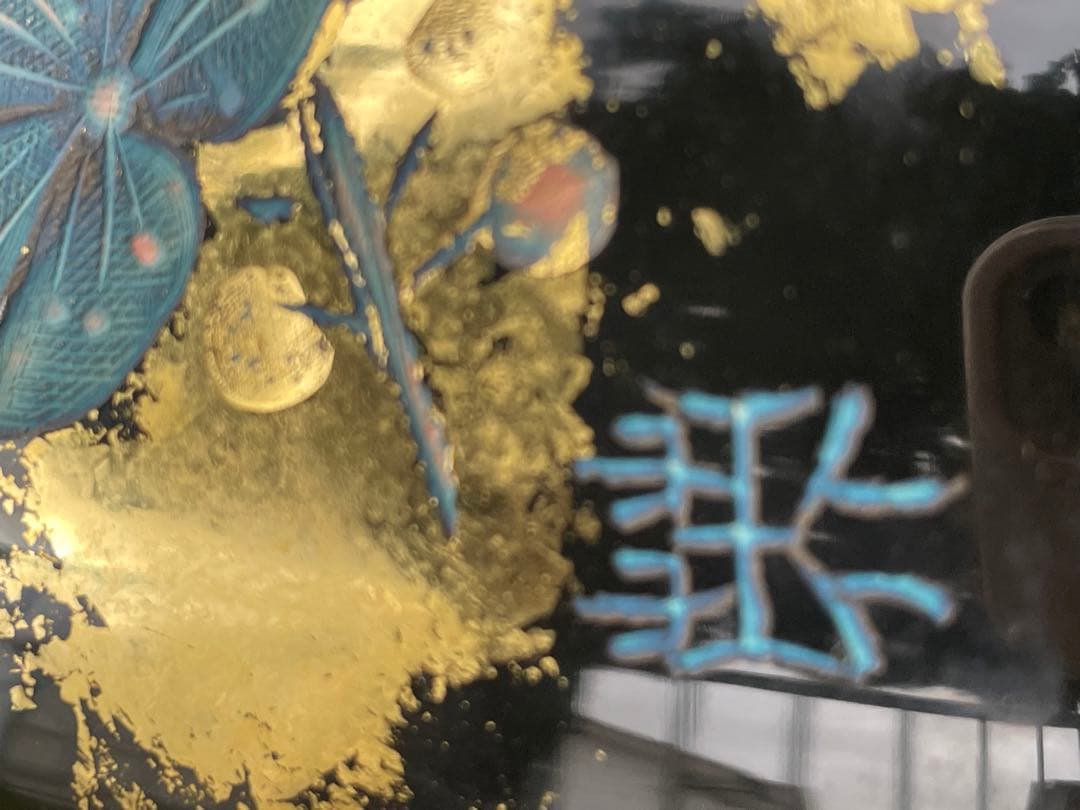 新品　骨董品　希少　花瓶 花柄 陶器 木箱付き　彫漆 草花漆花瓶 草花漆 花瓶