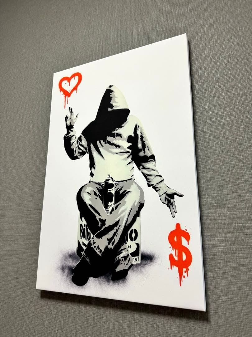 No.196木枠付きキャンバスアート　ブランドアートポスター　BANKSY