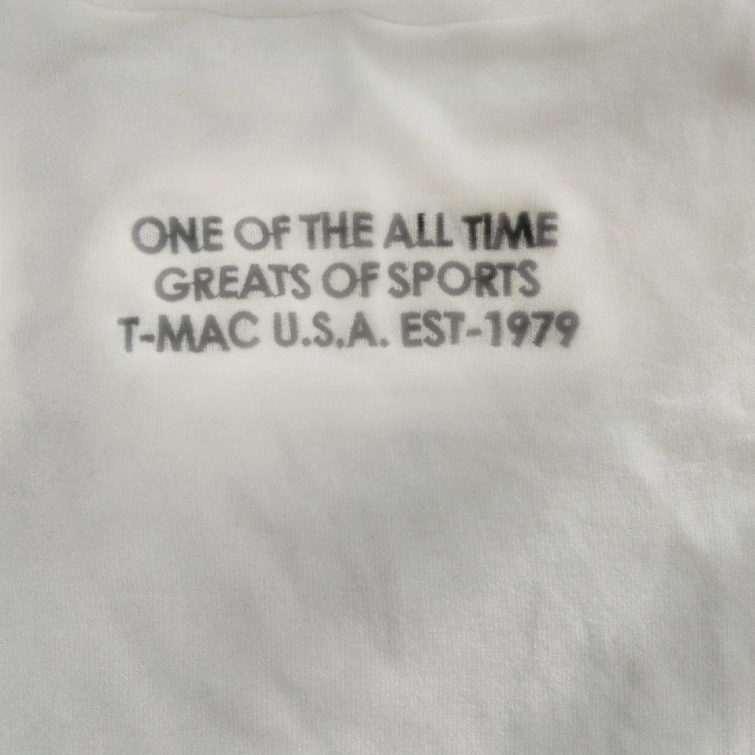 新品T-MAC ホワイト フリル付きハイネックシャツ M