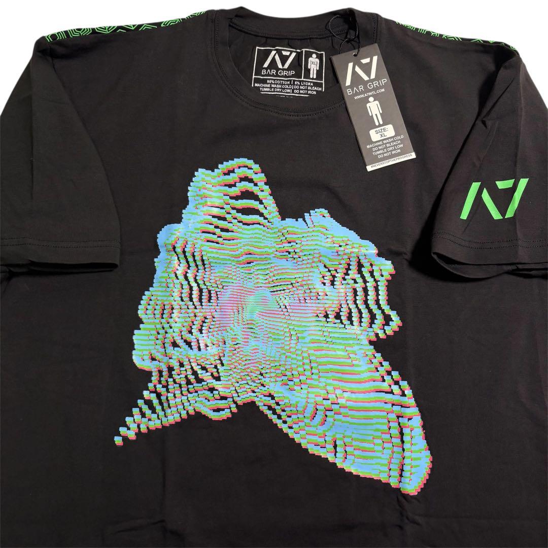 【新品タグ付】A7 バーグリップTシャツ『QUAKE』XL サイケデリック