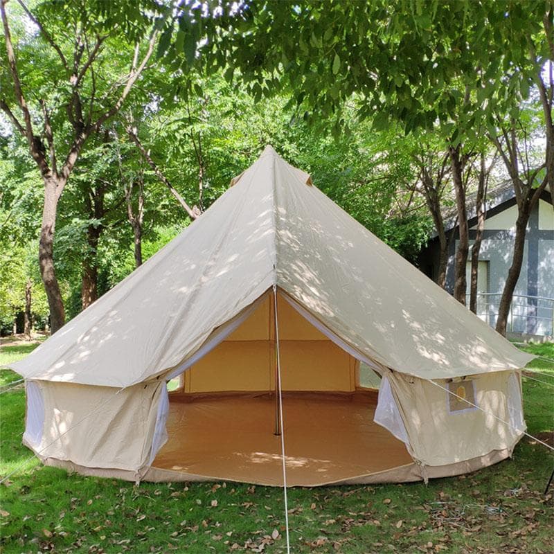 【新品・送料無料】グランデ  テント　コットン 素材　直径5m　8人就寝用