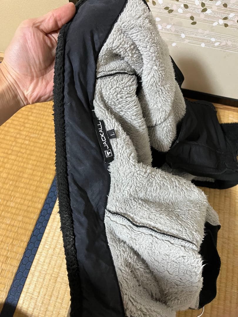 ジャッカル　防寒ウェア　フリースジャケットL ブラック