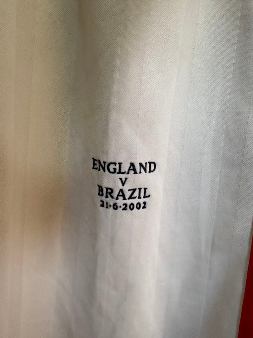 Umbro England シャツ 2002年ブラジル戦　マッチデイ刺繍入り