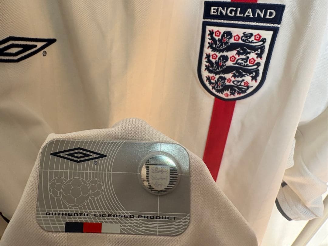 Umbro England シャツ 2002年ブラジル戦　マッチデイ刺繍入り