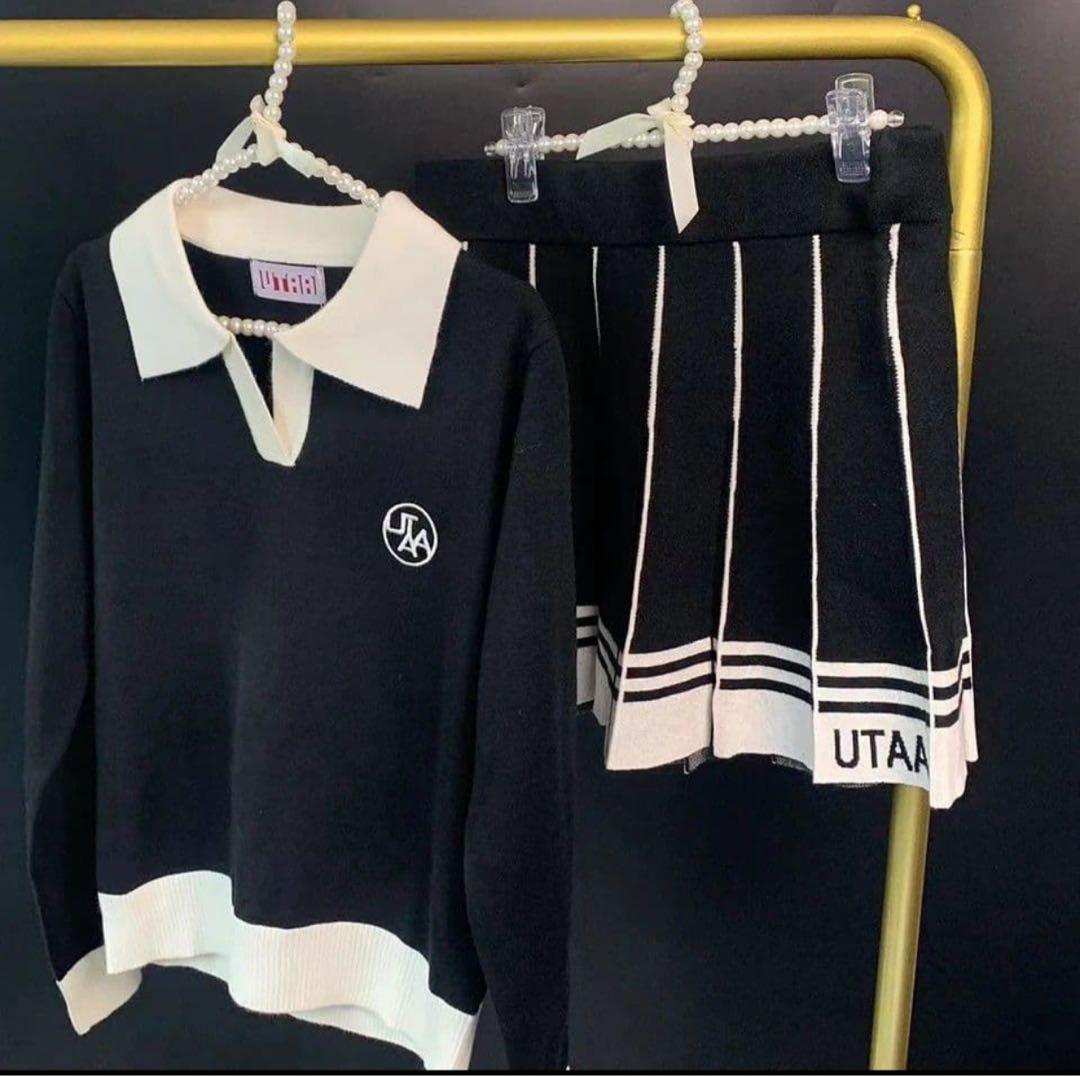 UTAA 黒ポロシャツセーター　XS