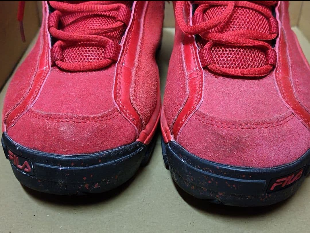 スエード スニーカー レッド FILA フィラ グラント・ヒル レッド 28cm
