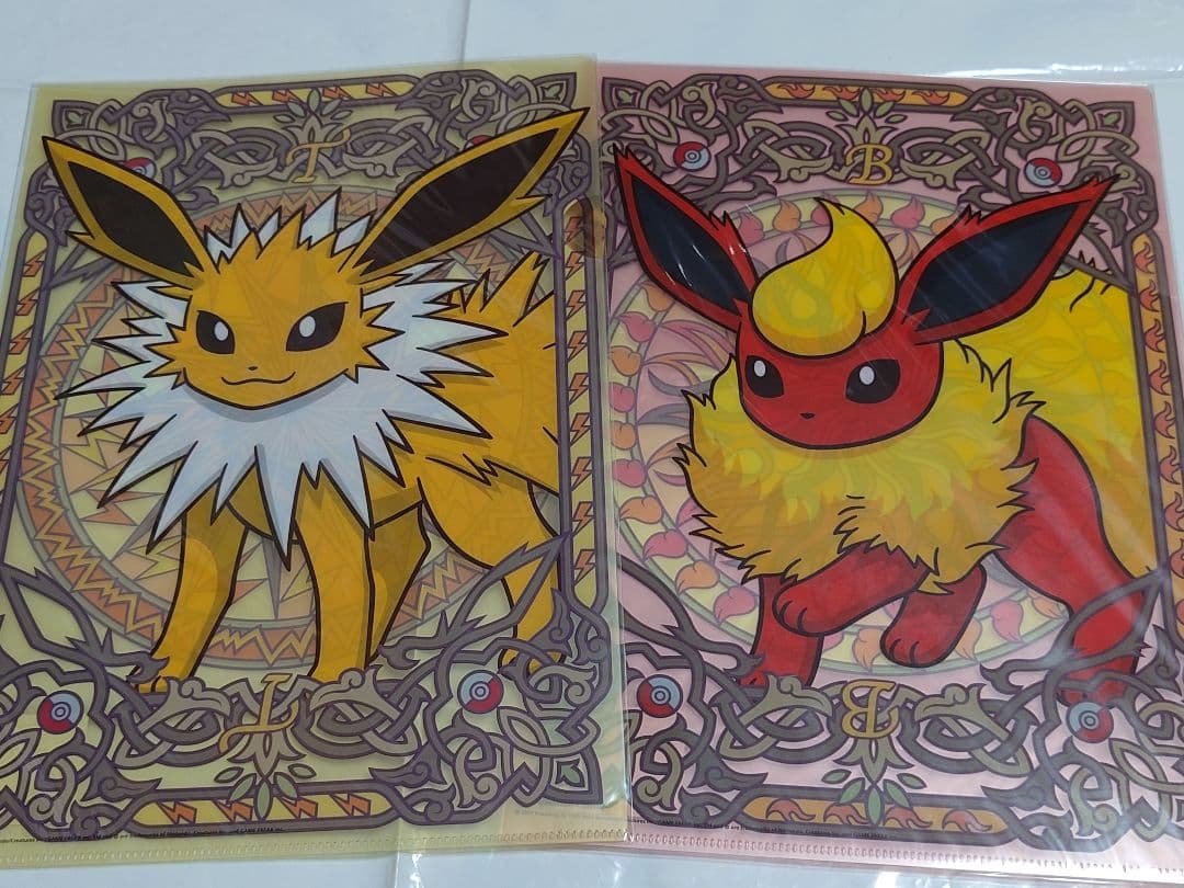 ポケモン☆イーブイコレクション 2009 クリアファイル9枚 ステンドグラス風