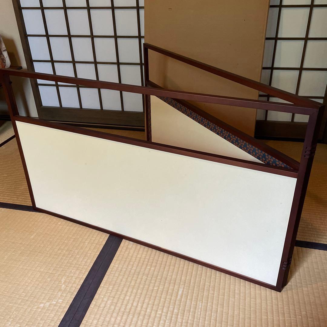 茶道具　【風炉先屏風】　仕上色「桑」　表装「利休梅」